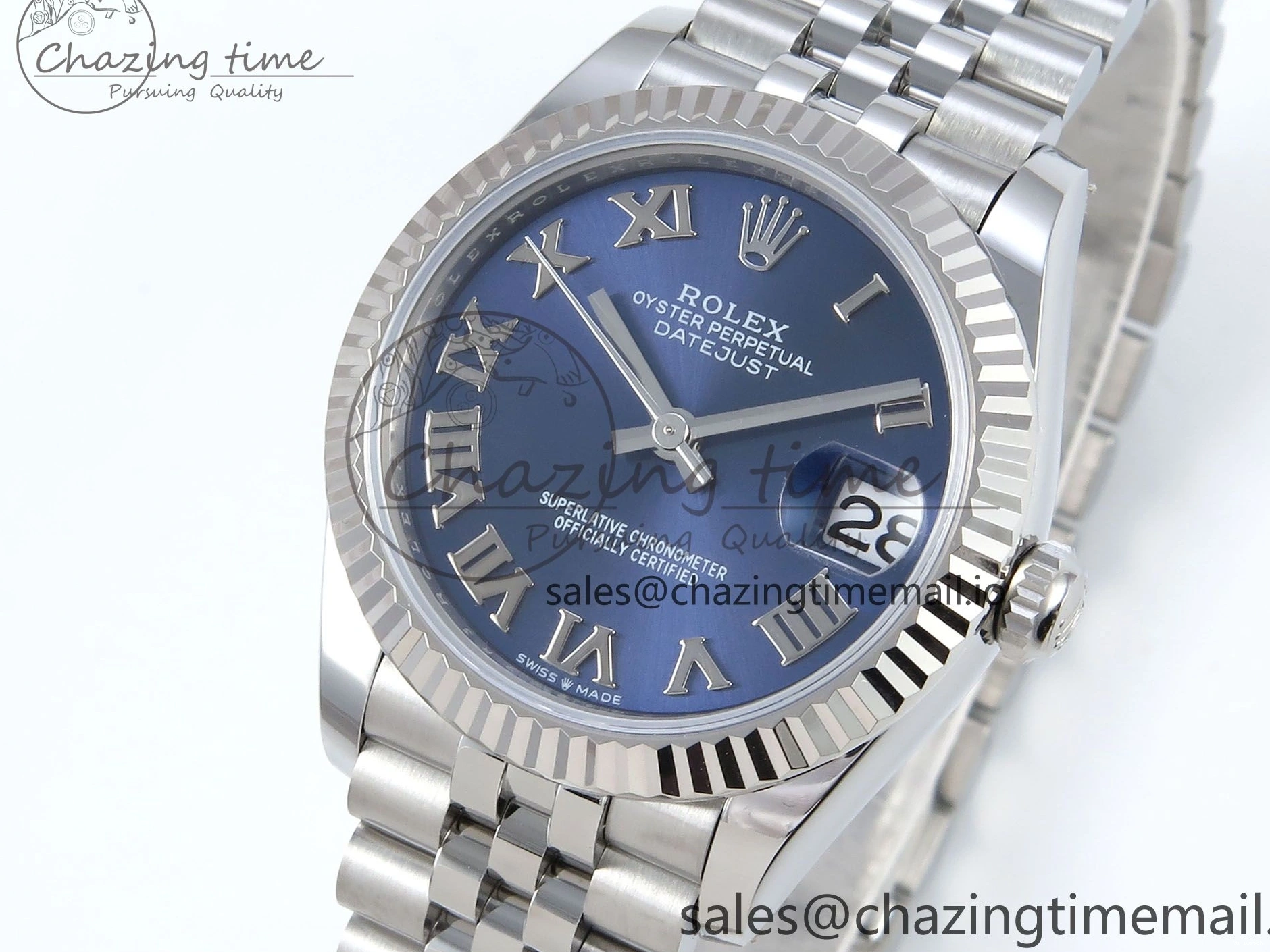 on 904L Roman 278274 ARF Dial DateJust 2688 Steel Best SS Edition 1:1 ETA 31 Bracelet Blue Jubilee 0104